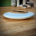 CRATER PLANTER - WHITE W/ RAW RIM