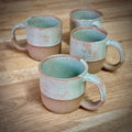 MUG SET - RAW CLAY BOTTOM W/ WHITE TOPS