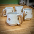 MUG SET - WHITE W/ CIRCLE DESIGN