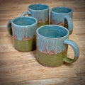 MUG SET - BLUE & GREEN DESIGN