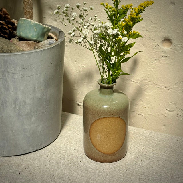 FLOWER VASE - MOSS W/ BIG CIRCLE
