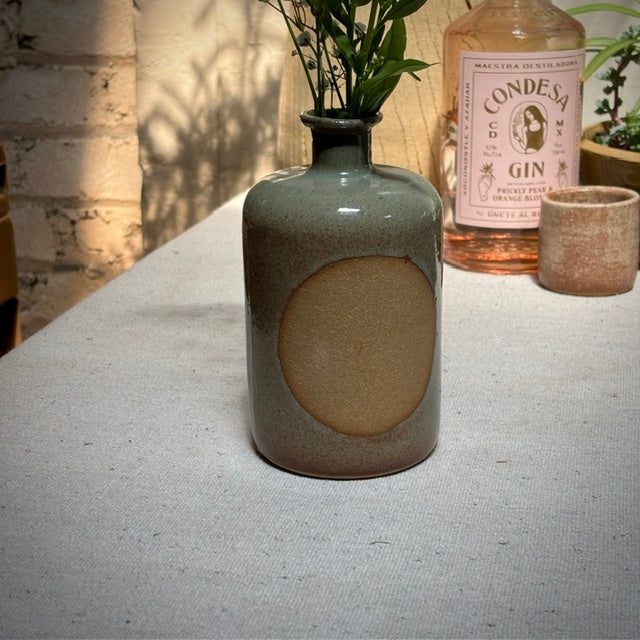 FLOWER VASE - MOSS W/ BIG CIRCLE