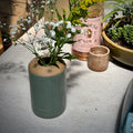 FLOWER VASE - GREEN RIBBED