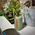FLOWER VASE - GREEN W/ RAW ELLIPSE