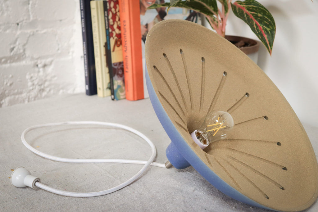 13.5” MATTE BLUE UMBRE BARN SHADE