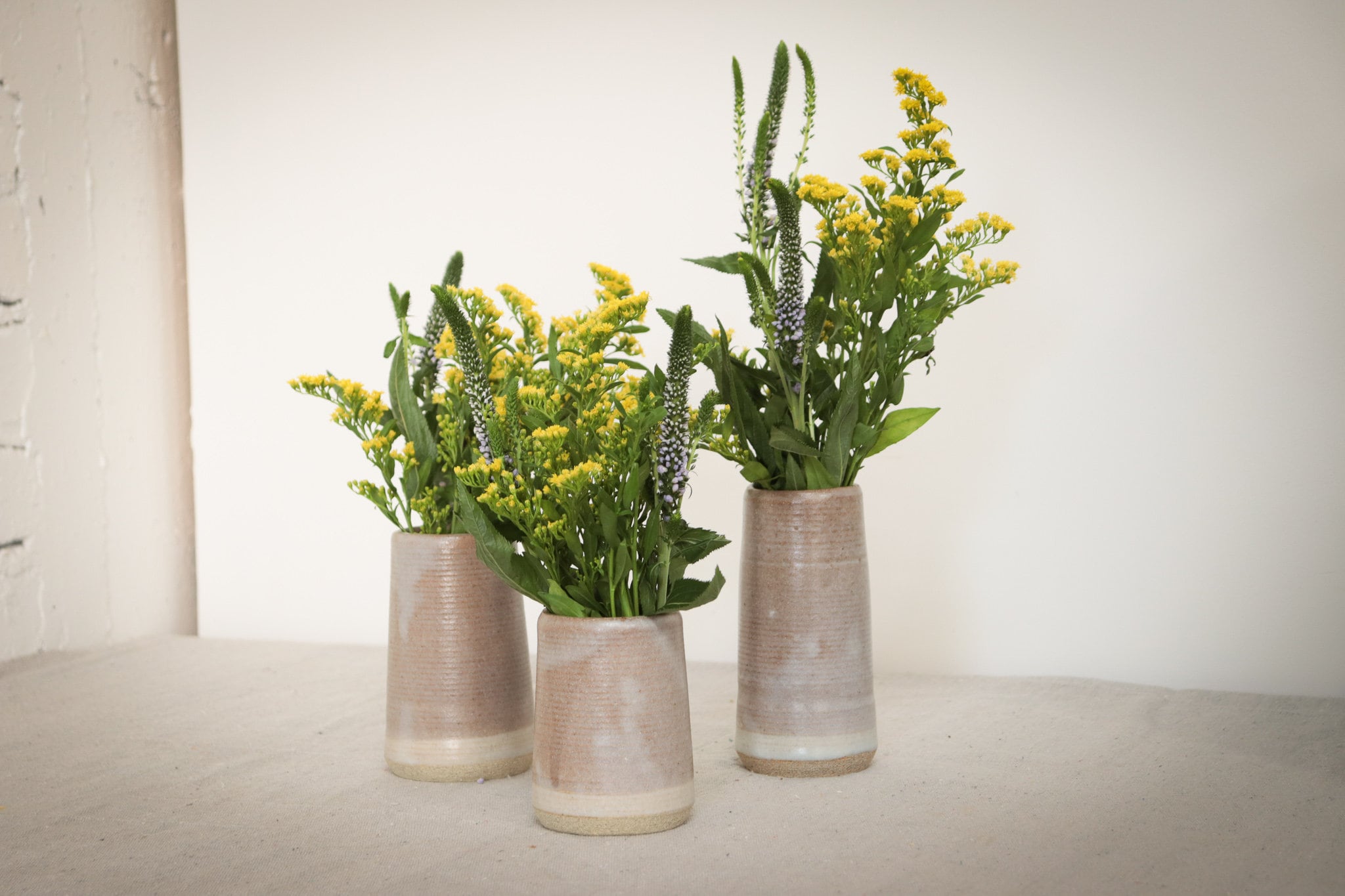 Small 3 piece flower vases