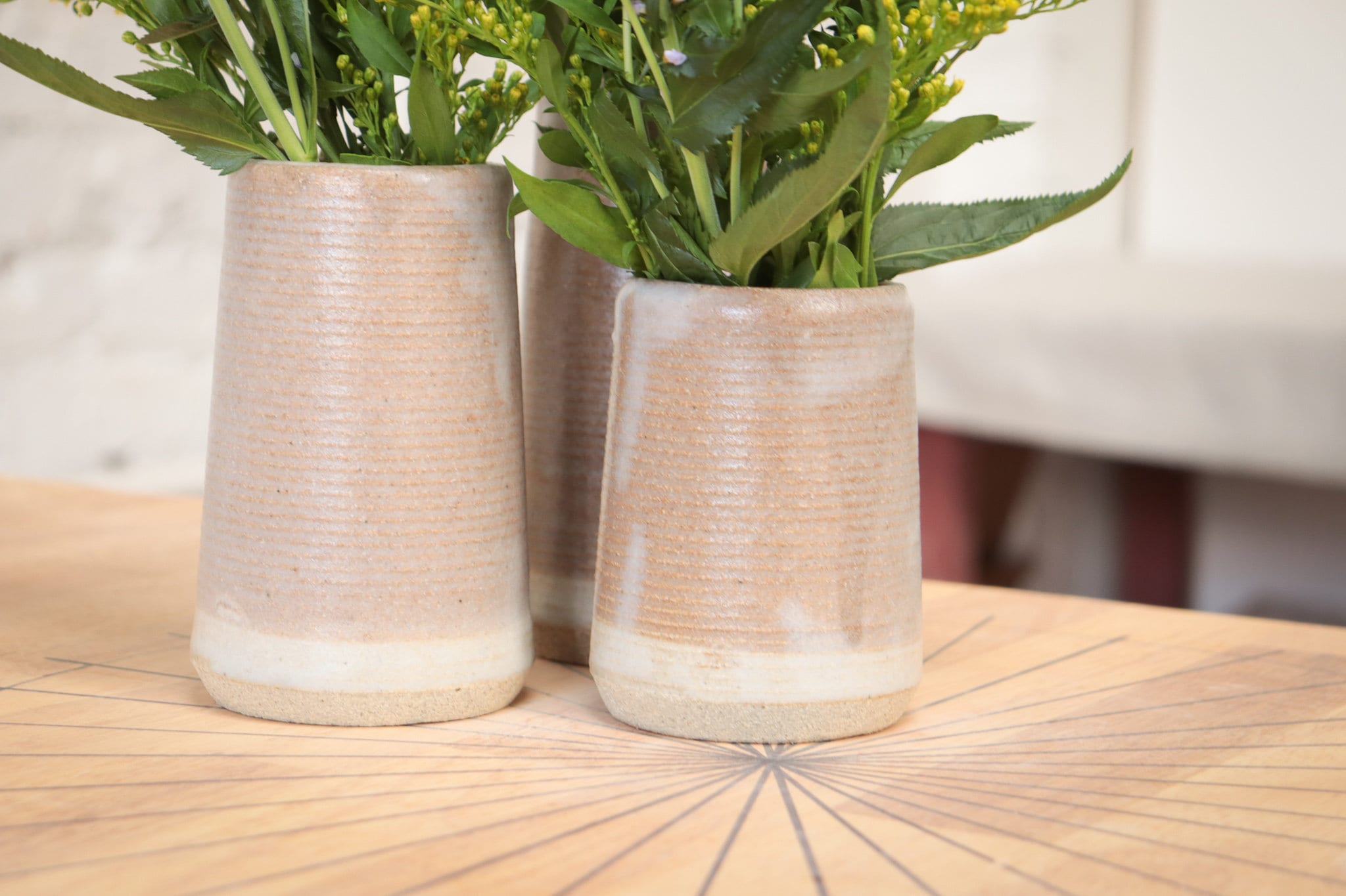 Small 3 piece flower vases