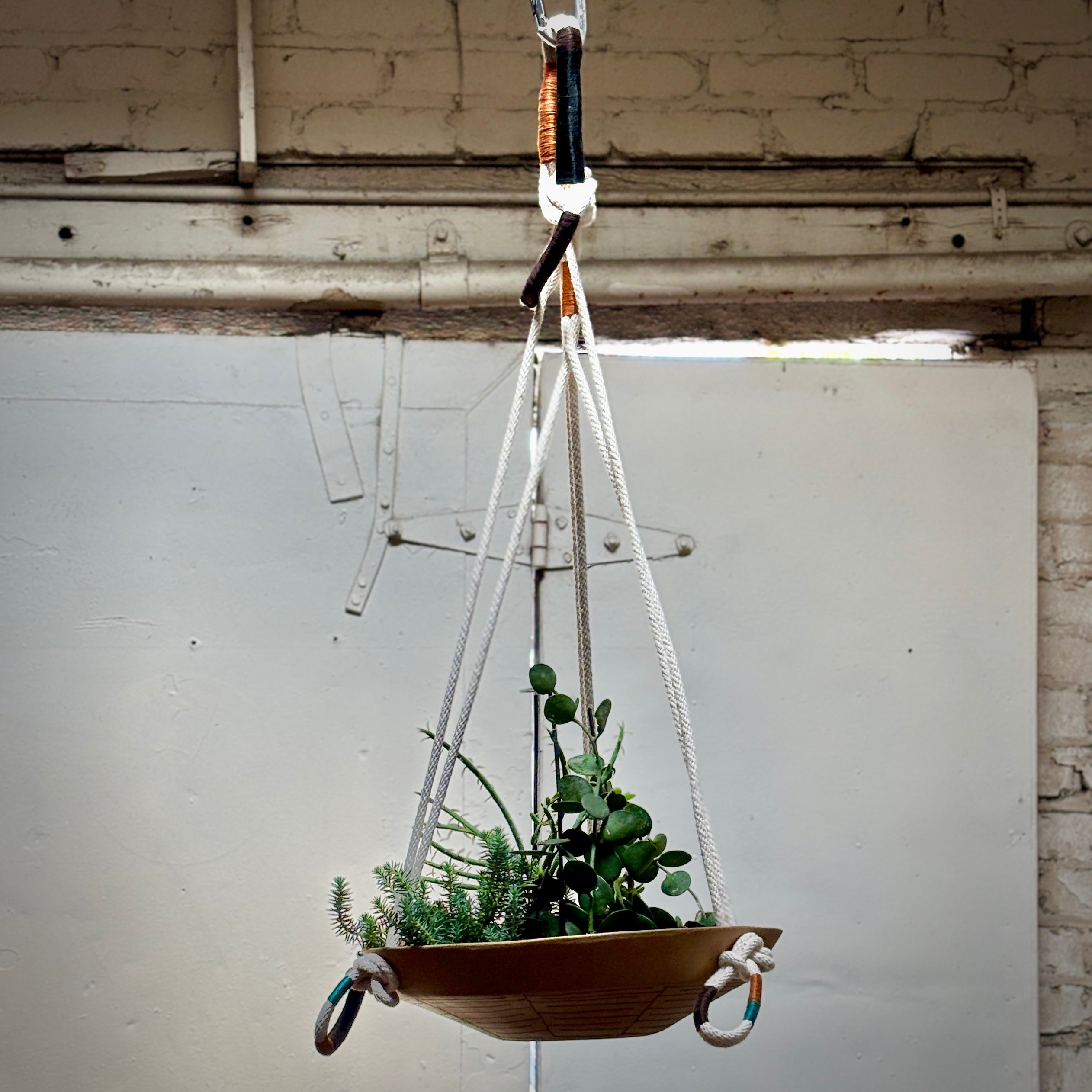 RAW CLAY PLANTER W/ DESIGN