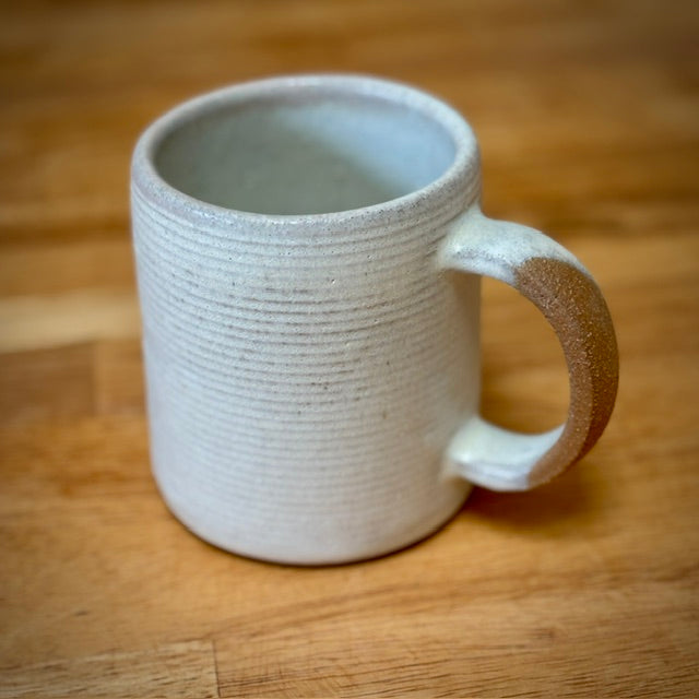 COFFEE MUG - WHITE RIBBED